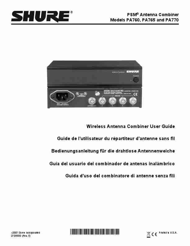 Shure Satellite TV System PA770-page_pdf